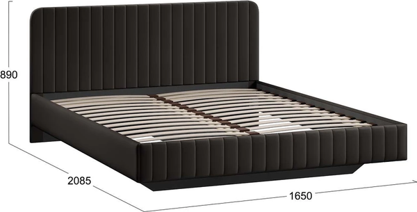 Изображение товара Двуспальная кровать ТриЯ Шелли Тип 1 160x200 (велюр Confetti Stone)