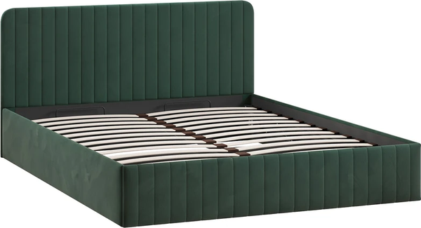 Изображение товара Двуспальная кровать ТриЯ Шелли Тип 1 с подъемным механизмом 160x200 (велюр Confetti Deep forest)