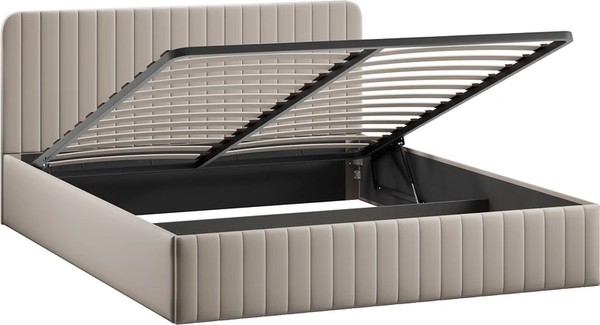 Изображение товара Двуспальная кровать ТриЯ Шелли Тип 1 с подъемным механизмом 160x200 (велюр Confetti Smoke)