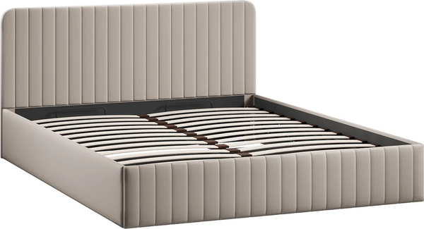 Изображение товара Двуспальная кровать ТриЯ Шелли Тип 1 с подъемным механизмом 160x200 (велюр Confetti Smoke)