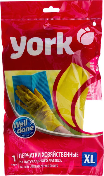 Изображение товара Перчатки хозяйственные York 092060 (XL)