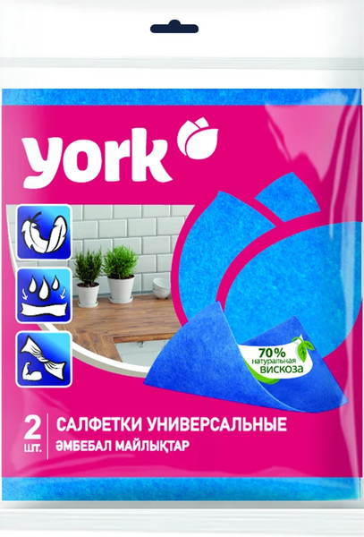 Изображение товара Набор салфеток хозяйственных York Универсальная / 023030 (2шт)