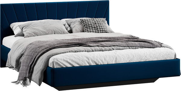 Изображение товара Двуспальная кровать ТриЯ Эвори Тип 1 160x200 (велюр Confetti Blue)