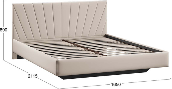 Изображение товара Двуспальная кровать ТриЯ Эвори Тип 1 160x200 (велюр Confetti Cream)