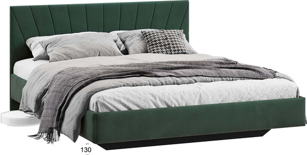 Изображение товара Двуспальная кровать ТриЯ Эвори Тип 1 160x200 (велюр Confetti Deep forest)