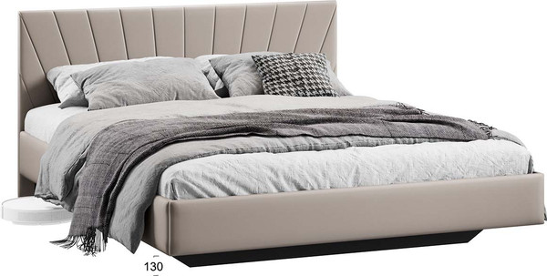 Изображение товара Двуспальная кровать ТриЯ Эвори Тип 1 160x200 (велюр Confetti Smoke)