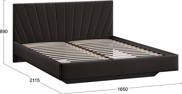 Изображение товара Двуспальная кровать ТриЯ Эвори Тип 1 160x200 (велюр Confetti Stone)