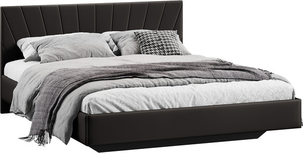 Изображение товара Двуспальная кровать ТриЯ Эвори Тип 1 160x200 (велюр Confetti Stone)