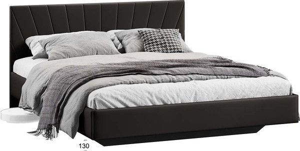 Изображение товара Двуспальная кровать ТриЯ Эвори Тип 1 160x200 (велюр Confetti Stone)