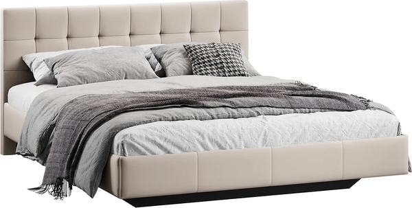 Изображение товара Двуспальная кровать ТриЯ Эмма Тип 1 160x200 (велюр Confetti Cream)