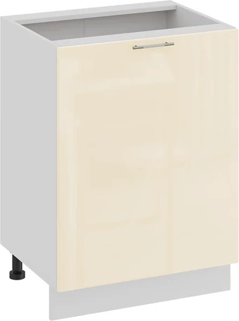Изображение товара Шкаф-стол кухонный ТриЯ Весна 1Н6 с одной дверью (белый/ваниль глянец)