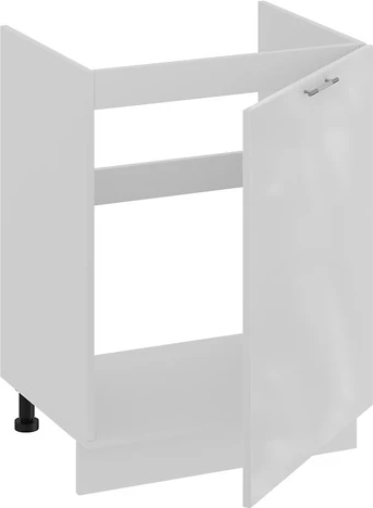 Изображение товара Шкаф под мойку ТриЯ Весна 1Н6М с одной дверью (белый/белый глянец)