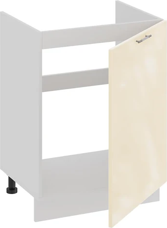 Изображение товара Шкаф под мойку ТриЯ Весна 1Н6М с одной дверью (белый/ваниль глянец)