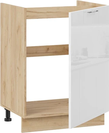 Изображение товара Шкаф под мойку ТриЯ Весна 1Н6М с одной дверью (дуб крафт золотой/белый глянец)