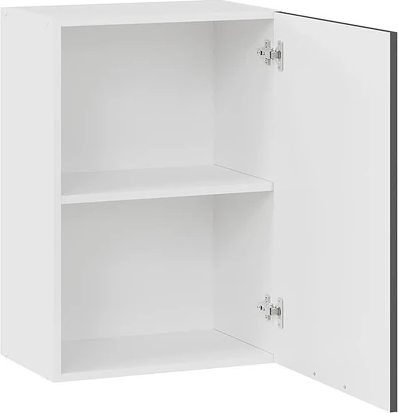 Изображение товара Шкаф навесной для кухни ТриЯ Гренада 1В5 с одной дверью (белый/холст вулкан)