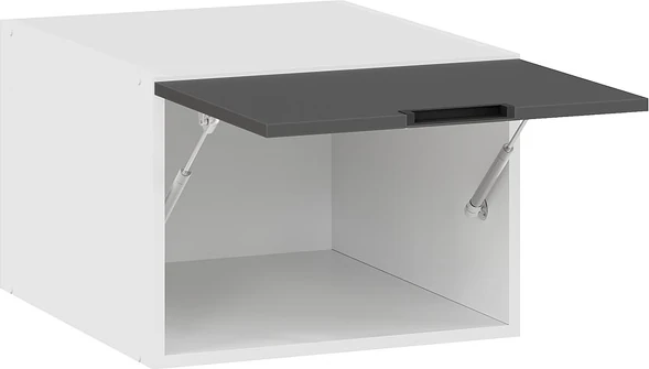 Изображение товара Шкаф навесной для кухни ТриЯ Гренада 1В5ГП с одной откидной дверью (белый/холст вулкан)