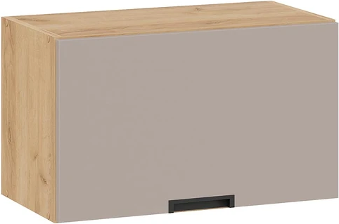 Изображение товара Шкаф навесной для кухни ТриЯ Гренада 1В6Г с одной откидной дверью (дуб крафт золотой/холст латте)