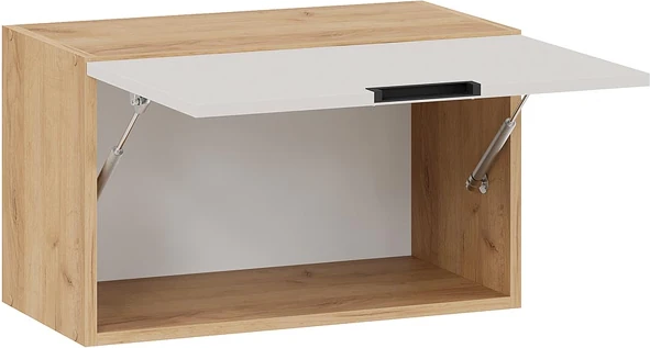 Изображение товара Шкаф навесной для кухни ТриЯ Гренада 1В6Г с одной откидной дверью (дуб крафт золотой/холст мокко)