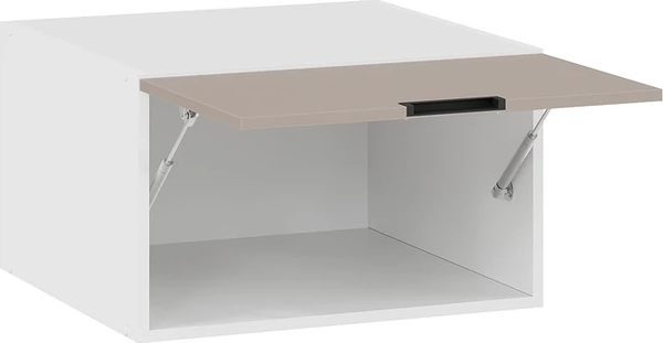 Изображение товара Шкаф навесной для кухни ТриЯ Гренада 1В6ГП с одной откидной дверью (белый/холст латте)