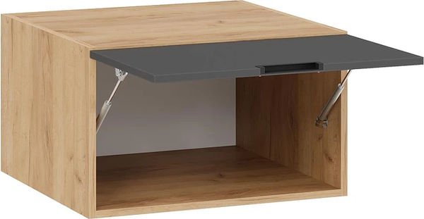 Изображение товара Шкаф навесной для кухни ТриЯ Гренада 1В6ГП с одной откидной дверью (дуб крафт золотой/холст вулкан)