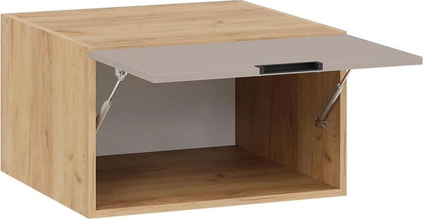 Изображение товара Шкаф навесной для кухни ТриЯ Гренада 1В6ГП с одной откидной дверью (дуб крафт золотой/холст латте)