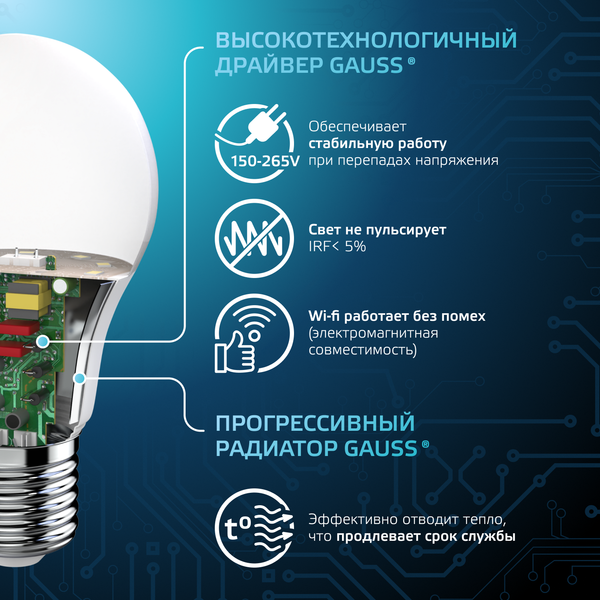 Изображение товара Лампа Gauss A70 22W 2000lm 4100K E27 LED / 102502222