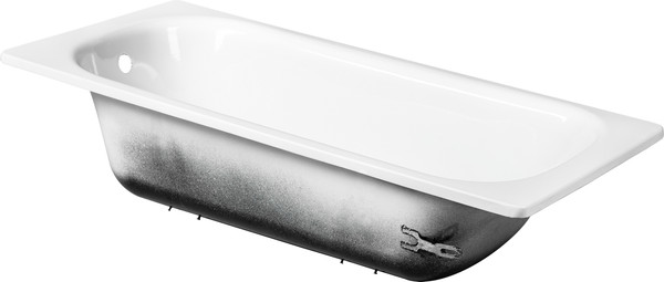 Изображение товара Ванна стальная Saniteco Riva 15 160x70 (с ножками и шумоизоляцией)