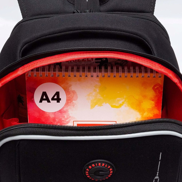 Изображение товара Школьный рюкзак Grizzly RAf-593-6 (черный/серый)