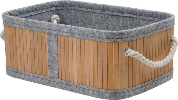 Изображение товара Корзина Natural House Бамбук 300x200x120 / Shan-17S (натуральный/серый)