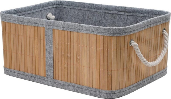 Изображение товара Корзина Natural House Бамбук 380x270x160 / Shan-17L (натуральный/серый)