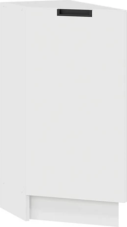 Изображение товара Шкаф-стол кухонный ТриЯ Гренада торцевой с одной дверью 1Н3Т (белый/холст белый)