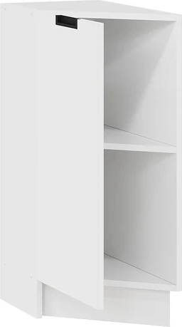 Изображение товара Шкаф-стол кухонный ТриЯ Гренада торцевой с одной дверью 1Н3Т (белый/холст белый)
