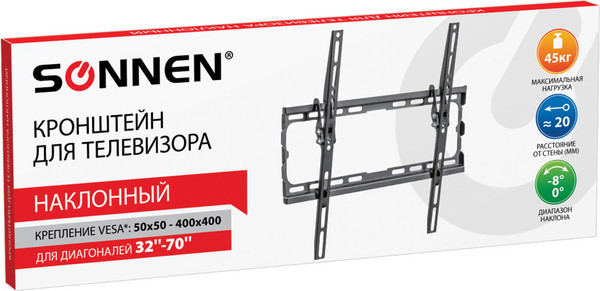 Изображение товара Кронштейн для телевизора Sonnen 455949 (75x75-400x400)