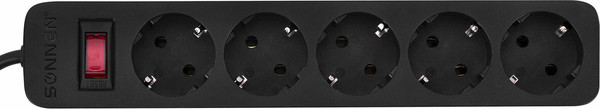 Изображение товара Сетевой фильтр Sonnen SPB-505 / 513658 (5м, 5 розеток, черный)