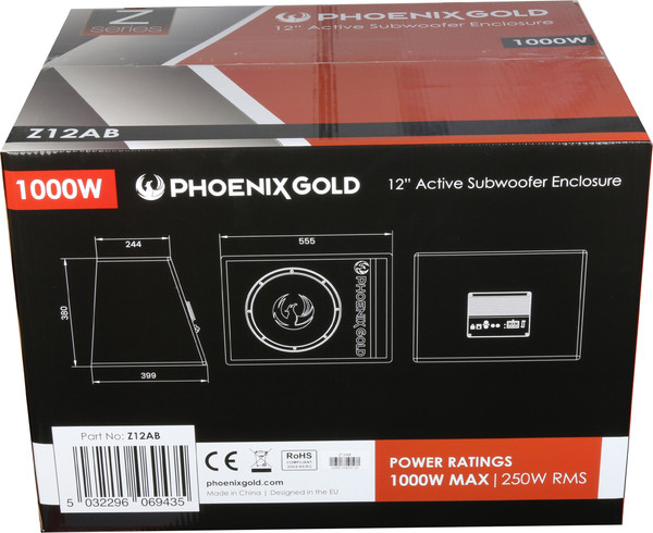 Изображение товара Корпусной активный сабвуфер Phoenix Gold Z12AB