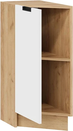 Изображение товара Шкаф-стол кухонный ТриЯ Гренада торцевой с одной дверью 1Н3Т (дуб крафт золотой/холст белый)