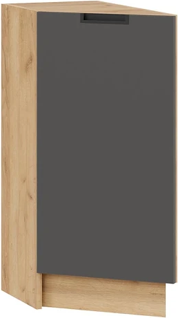 Изображение товара Шкаф-стол кухонный ТриЯ Гренада торцевой с одной дверью 1Н3Т (дуб крафт золотой/холст вулкан)