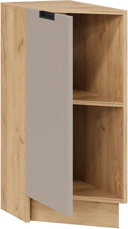 Изображение товара Шкаф-стол кухонный ТриЯ Гренада торцевой с одной дверью 1Н3Т (дуб крафт золотой/холст латте)