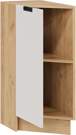 Изображение товара Шкаф-стол кухонный ТриЯ Гренада торцевой с одной дверью 1Н3Т (дуб крафт золотой/холст мокко)