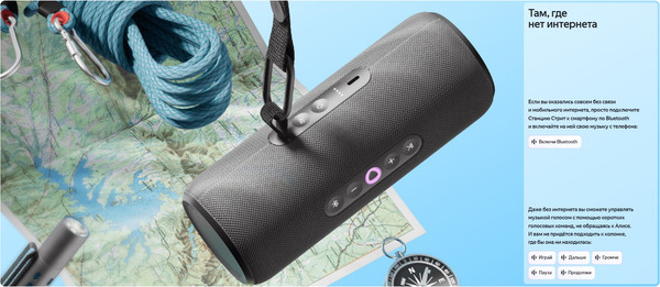 Изображение товара Умная портативная колонка Яндекс Станция Стрит YNDX-00030BLK (черный)