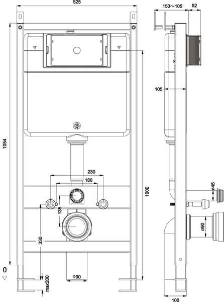Изображение товара Инсталляция для унитаза Kardier 011D