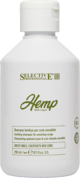 Изображение товара Шампунь для волос Selective Professional Hemp Успокаивающий для чувствительной кожи головы (250мл)