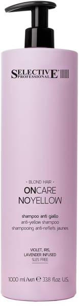 Изображение товара Оттеночный шампунь для волос Selective Professional Oncare Noyellow Для устранения нежелательных желтых оттенков (1л)