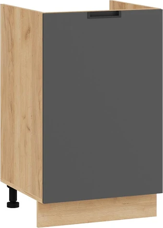 Изображение товара Шкаф под мойку ТриЯ Гренада с одной дверью 1Н5М (дуб крафт золотой/холст вулкан)