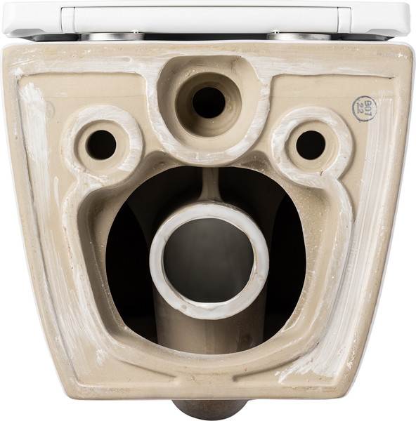 Изображение товара Унитаз подвесной с инсталляцией Saniteco KW-9003W Single Hole + Berges АТОМ 410 040333 (с кнопкой)
