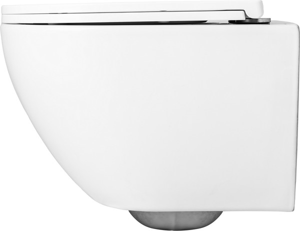 Изображение товара Унитаз подвесной с инсталляцией Saniteco KW-9003W Single Hole + Berges АТОМ 410 040333 (с кнопкой)