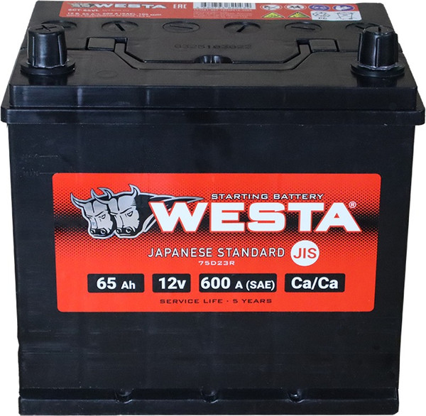 Изображение товара Автомобильный аккумулятор Westa Asia 6СТ-65 VL рус СТА00011 (65 А/ч)