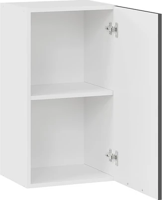 Изображение товара Шкаф навесной для кухни ТриЯ Гренада 1В4 с одной дверью (белый/холст вулкан)