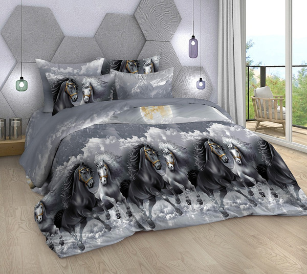 Изображение товара Комплект постельного белья Milanika Пегас Евро (поплин)