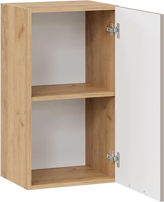 Изображение товара Шкаф навесной для кухни ТриЯ Гренада 1В4 с одной дверью (дуб крафт золотой/холст латте)